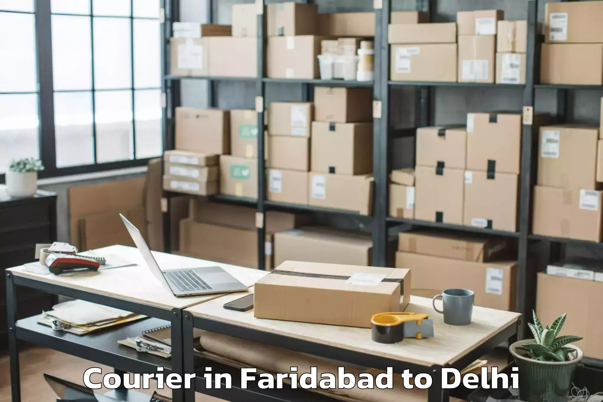 Easy Faridabad to Dlf Emporio Mall Courier Booking